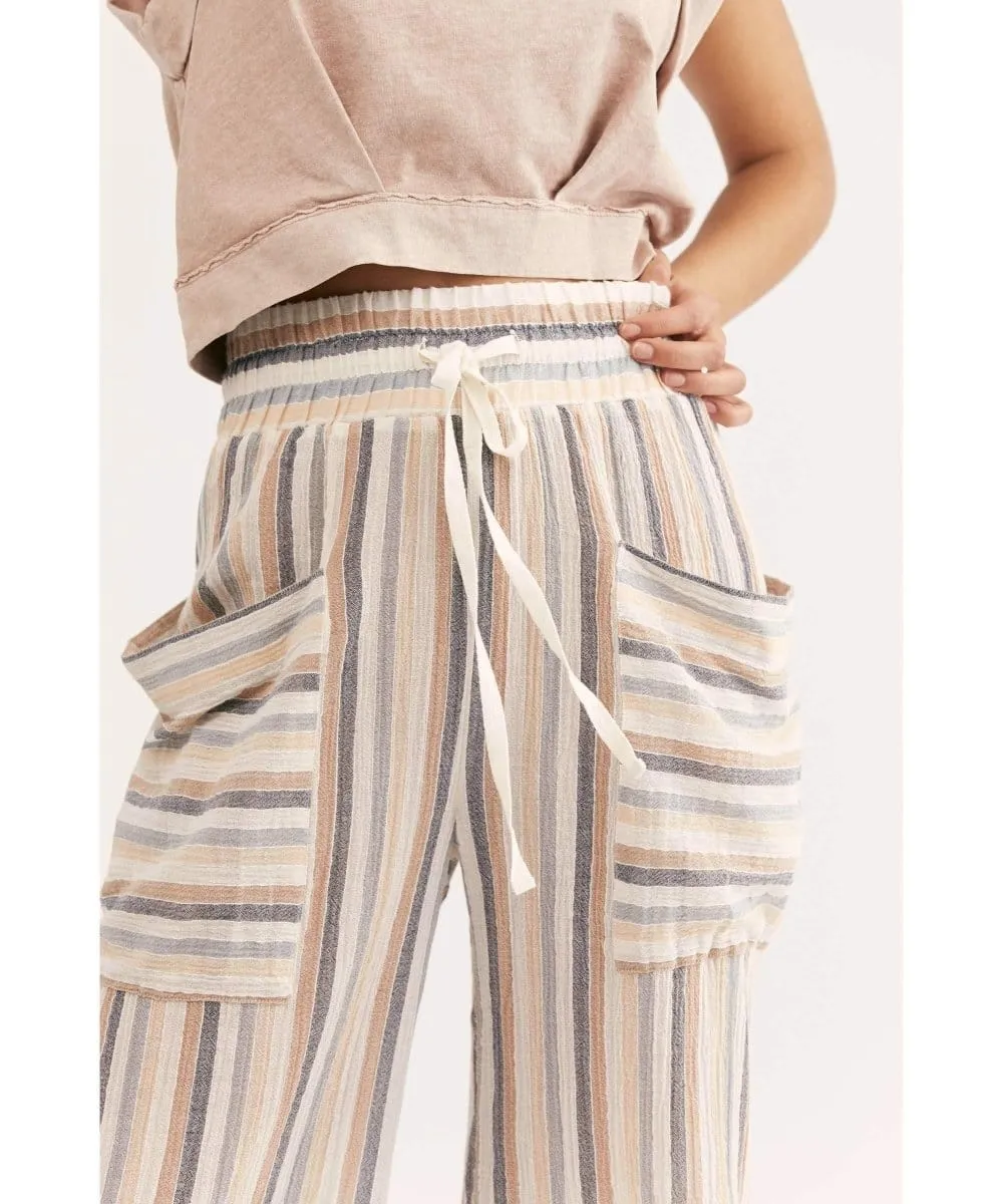 Jones Beach Wide Leg Pant Blue Combo